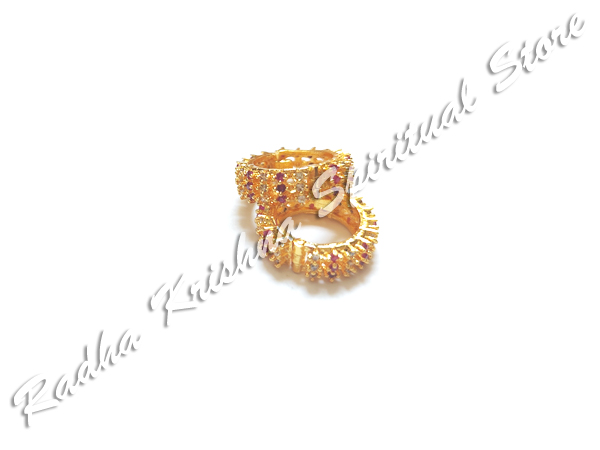 Crisscross American Diamond Metal Bangle Armlets