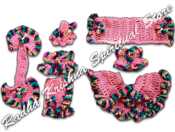 <p>Peach-Blossom-Winter-Woolen-Radha-Krishna-Dress</p>