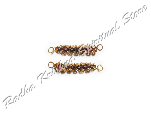 <p>Scarlet-Sandalwood-Gemstone-God-Deity-Armlets</p>