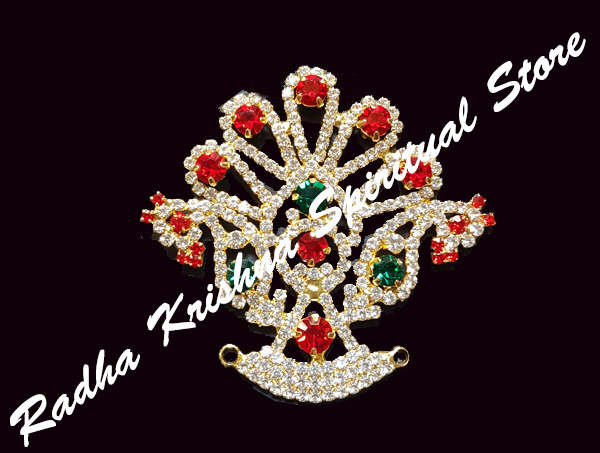 <p>Unique Peacock Sringaar Metal Small Tipara Insert</p>