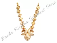 Peacock Gems American Diamond Metal Necklace