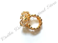 Flora vines American Diamond Metal Bangle Armlets