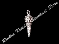 Bajrang Bali Small Gada Mace Pendant Pure Silver