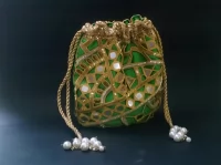 Crisscross Drawstring Potli Bag/Purse