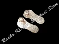 Floral Bliss Big Holy Paduka (pure silver)