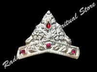 Floral Starlets Small Pure Silver Mukut Crown