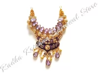 Lavender Blossom God Metal Necklace