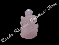 Mini Rose Quartz Semi Precious Ganesha Ganpati Deity