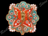 Orange Butterfly Hues Laddu Gopal Dress