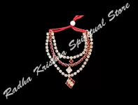 Crimson Shimmer Metal Necklace