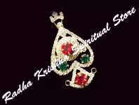 Rhythmische Herzen Sringaar Metall Mukut Genickstck