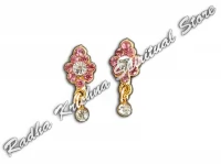 Rosy Blooms God Metal Earrings