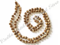 Shri Krishna gravierte natürliche echte Tulsi-Perle Japa Mala