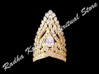 Sparkling Flora Medium American Diamond Metal Crown