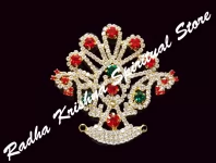 Einzigartiger Pfau Sringaar Metall kleiner Tipara Einsatz