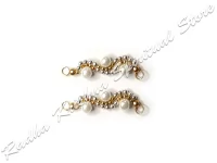 Wavy Pearls Bead American Diamond Deity God Armlets