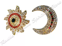 Glowing Sun Crescent Moon Ornament