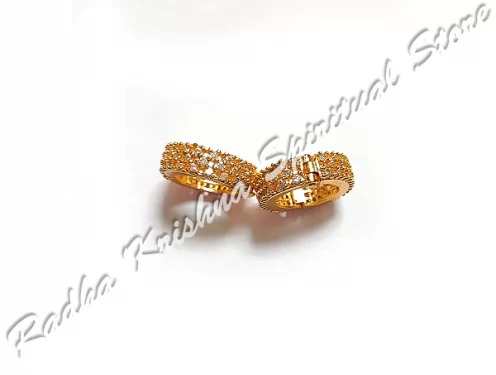 Checkered American Diamond Metal Bangle Armlets