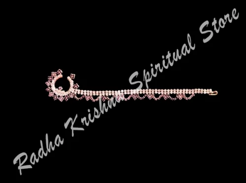 Diamond Undulations Metal Deity Nose Pin - Nath