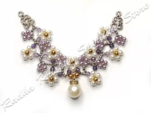 Flower Power Bead Gemstone Chokar Necklace