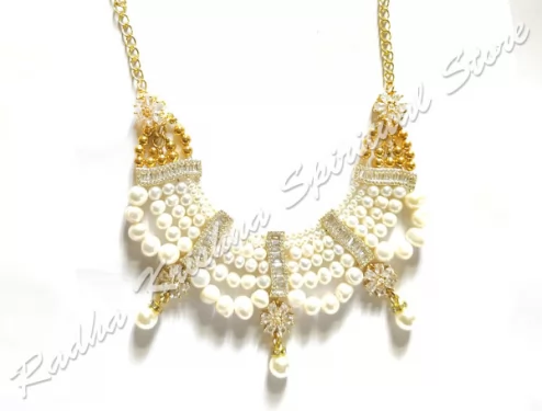 Imperial Plums Natural Pearl Zirconia God Necklace