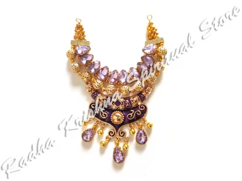 Lavender Blossom God Metal Necklace