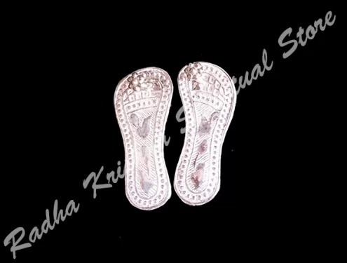 Lustrous Big Holy Paduka (pure silver)