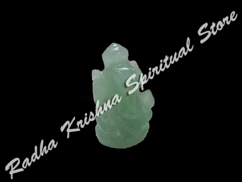 Mini Light Jade Semi Precious Ganesha Ganpati Deity