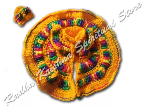 Rainbow Glow Magic Winter Laddu Gopal Dress